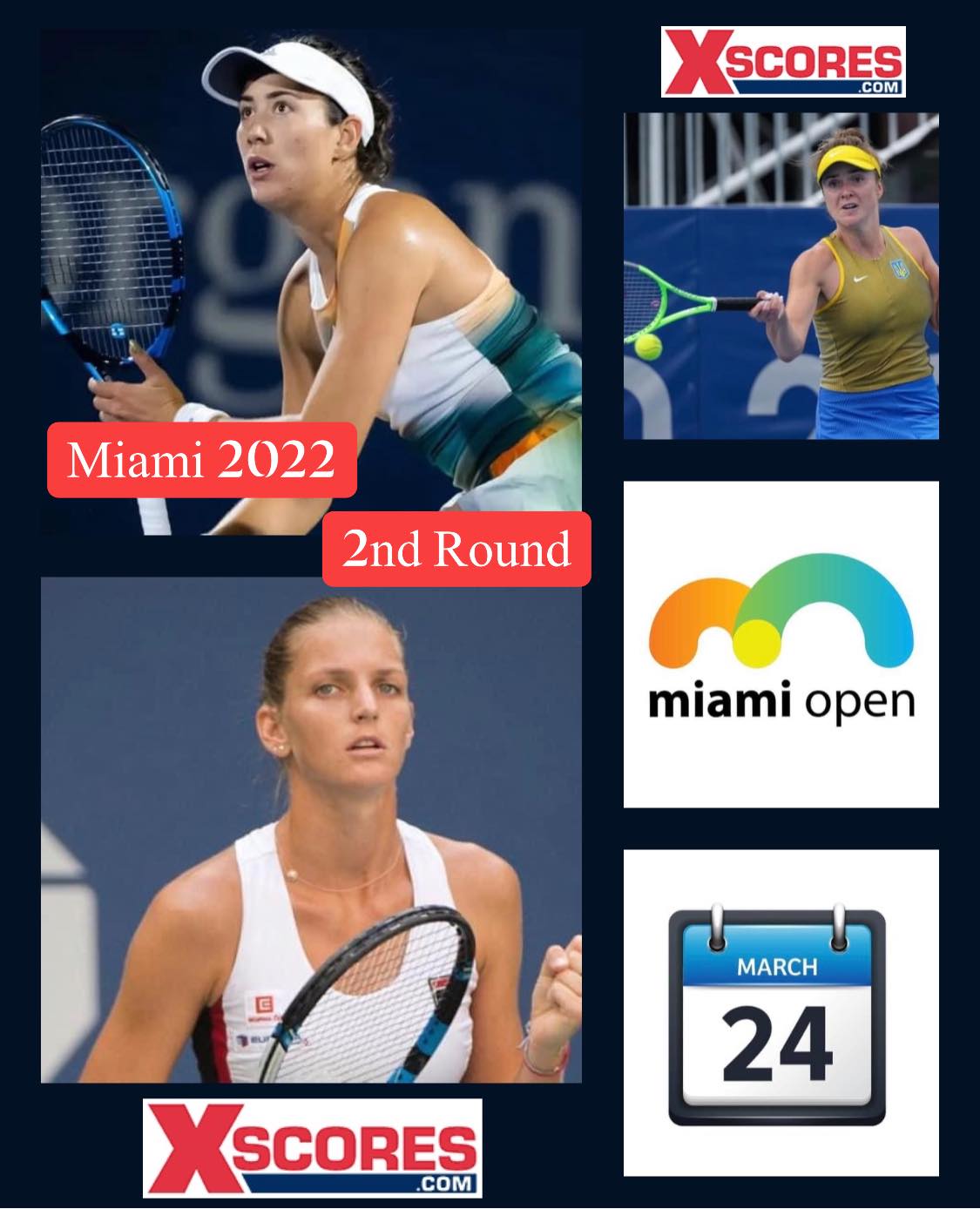 WTA Tour 1000 Miami Open Thu 24th March 2022 Xscores News