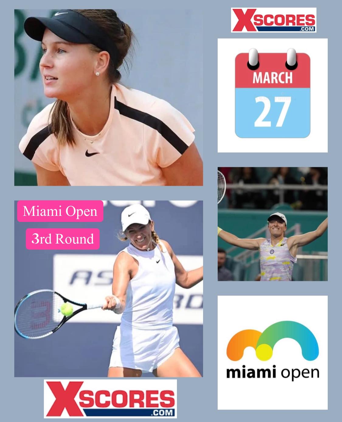 🎾🎾Tennis WTA Tour 1000 Miami Open presented by Itau, Miami, Florida